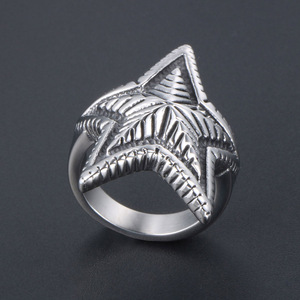 Anillo de Dedo Índice con Estrella Retro Estilo Japonés Coreano, Joyería de Moda para Hombre SA942 - Product Image 3