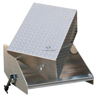 Boîte à batterie pour camion lourd, en aluminium, avec plaque diamantée, verrouillable, pour rangement sous châssis
