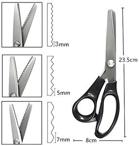 Chuyên Nghiệp 18Mm Thép Không Gỉ Răng Cưa Vỏ Sò Lưỡi Cho May Thủ Công Tự Làm May Mặc Ghim Kéo Cho May - Product Image 2