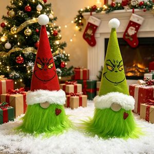 Muñeco de Peluche del Grinch Navideño con Cabello Verde, Gnomo sin Rostro, Tomte, Nisse, Duende, Adorno para el Hogar, Decoración Navideña para Escritorio, Regalo - Product Image 3