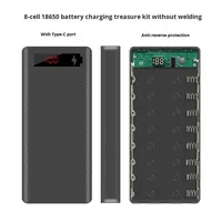 Kit de batterie externe portable haute capacité 20W à 8 cellules 18650 avec affichage numérique LED et conception sans soudure