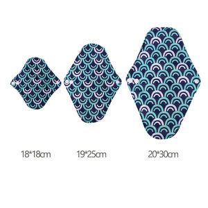 Tampons menstruels en tissu bon marché au charbon de bambou réutilisables et durables à absorption rapide 19X25cm Ensemble de serviettes hygiéniques réutilisables - Product Image 3