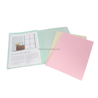 Classeur en plastique avec poche intérieure en forme de L 6/8/10 dossier de format A4 pour document avec couverture de couleurs pastel