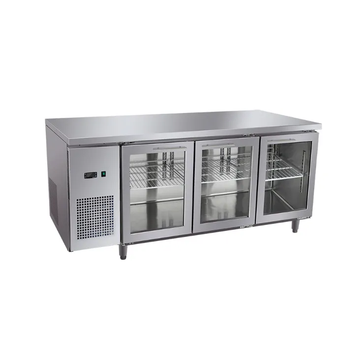 3-türiger gewerblicher Kühlschrank unter Arbeitstisch Kühlschrank Unterbau kühler
