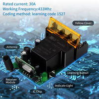 Interrupteur à distance sans fil RF 433Mhz, AC75-220V 30A, émetteur DC 12V, bouton marche/arrêt, télécommande pour pompe à eau, moteur, lumière LED