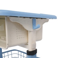 Ensemble chaise et table d'école primaire, couleur bleue, hauteur réglable, robuste et durable, mobilier de classe scolaire