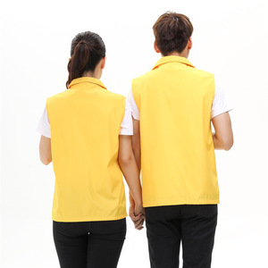 Gilet décontracté en toile pour hommes, grande taille, double couche, imprimé LOGO, pour campagne de publicité de service public, travailleurs sociaux - Product Image 2