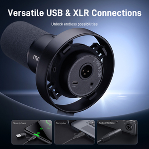<span class=keywords><strong>Microfono</strong></span> Dinamico USB XLR PD300X 192kHz 24bit Cardioide in Metallo da Tavolo con Riduzione del Rumore per Registrazione <span class=keywords><strong>Audio</strong></span> Domestico - Product Image 6