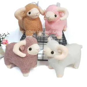 Factory promotion 18/25cm lamb plush pillow toy,crane machine stuffed animal plush toy Muslim mascot goat sheep plush toy