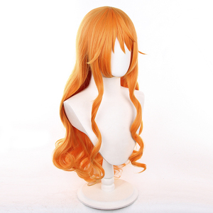 Ainizi วิกคอสเพลย์อนิเมะใหม่, วิกคอสเพลย์ <span class=keywords><strong>Nami</strong></span> หนึ่งชิ้นสีส้มยาว75ซม. - Product Image 2
