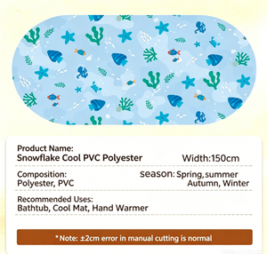 Tissu en polyester PVC imprimé algues et poissons, imperméable, résistant à la moisissure, à la déchirure et à l'usure, <span class=keywords><strong>pour</strong></span> tapis rafraîchissant, bodyboard, bouée de natation, bâche - Product Image 2