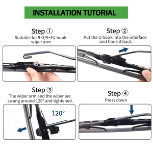 Aslam nhà máy bán buôn chất lượng kim loại khung gạt nước phổ 14 '- 28' inch kính chắn gió lưỡi gạt nước - Product Image 5