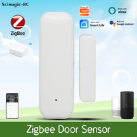 Status Waktu Nyata ZigBee WiFi Pengontrol Pembuka Pintu Garasi Sensor Magnetik Nirkabel Sakelar Rumah Pintar Bekerja Dengan Tuya