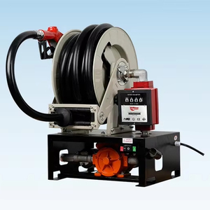 Equipo de servicio de carrete de manguera de repostaje móvil para gasolinera montada en el suelo retráctil automático de combustible dual Huiyang con 1-4 boquillas - Product Image 1
