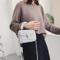 Kit de Material PU para Hacer Bolsos Cruzados de Moda Hechos a Mano, Cierre Abierto, Forro de Poliéster, Correa de Cadena, Otoño, Alta Calidad, Hyuna's