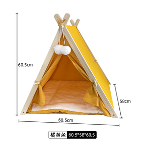 Tienda de campaña <span class=keywords><strong>tipi</strong></span> de madera moderna y lavable <span class=keywords><strong>para</strong></span> mascotas, portátil, duradera, ecológica, empaquetada en cartón, <span class=keywords><strong>casa</strong></span> <span class=keywords><strong>para</strong></span> <span class=keywords><strong>gatos</strong></span> y animales pequeños - Product Image 6