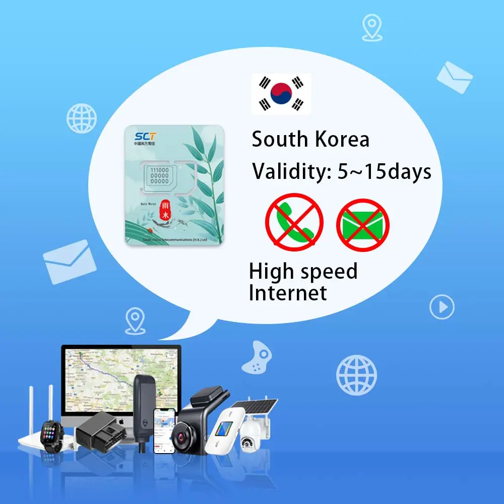 South Korea Unlimited Data Roaming Sim Korea Mobile Network Mobile Phone Sim Cards For Smartphone