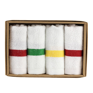 ผ้าขนหนูผ้าฝ้ายแท้ลายทาง ขนาด 38x55 ซม. รูปทรงสี่เหลี่ยมผืนผ้า สำหรับบาร์ ร้านอาหาร ปิ้งย่าง สามารถปรับแต่งได้พร้อมโลโก้ - Product Image 3