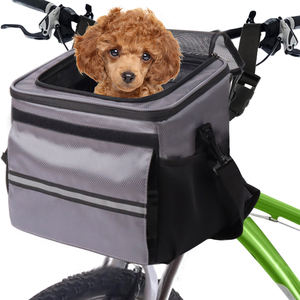 Panier de vélo pour chien, sac à dos porte-bagages, Oxford, nylon, imprimé animal, fermeture éclair, écologique, amovible, pliable, panier avant pour vélo pour animaux de compagnie - Product Image 1