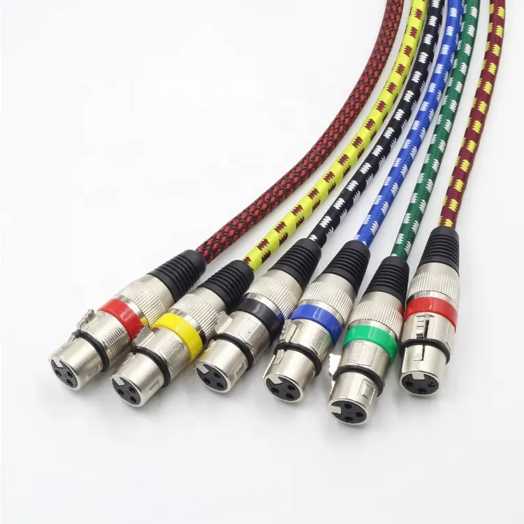 High Quality Low Noise Colored 3 pin XLR Male zu Female mikrofon kabel