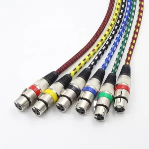 Câble de microphone, lot de 3 broches, 5 pièces, haute qualité, faible bruit, coloré, XLR, mâle vers femelle