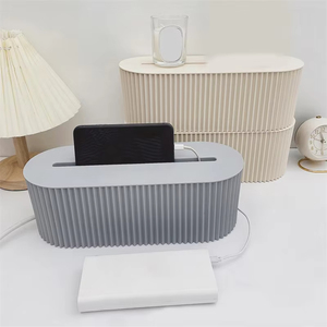 Wholesale <b>Plastic</b> Modern Design Portable Space-Saving Lightweight Bedroom Office Tabletop Socket Cable <b>Storage</b> Box Easy to Use - Product Image 4