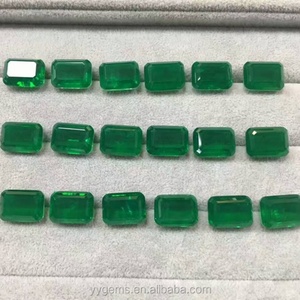 ชุดเครื่องประดับแฟชั่น หินสังเคราะห์ทรงเหลี่ยมขนาด 6x8 มม. แบบเจียระไนเหลี่ยมเพชรพลอย สีมรกตและสีทับทิม ดีไซน์สร้อยคอ ราคาในอินเดีย - Product Image 4