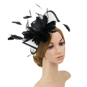 Vente en gros de jolis styles Fascinateur de plumes d'église de <span class=keywords><strong>course</strong></span> de Kentucky Derby de fête de mariage avec clip de <span class=keywords><strong>bandeau</strong></span> - Product Image 3