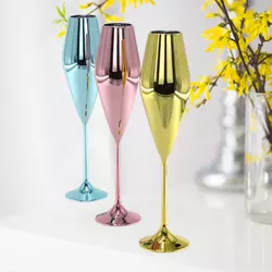 Gobelet à vin de style américain classique en PETG électro-plaqué de haute qualité de 7 oz pour verre avec logo personnalisé pour fête Fabriqué au Vietnam - Product Image 2
