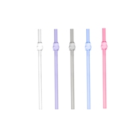 Pailles en verre réutilisables à boire à haute teneur en borosilicate résistant à la chaleur Design multicolore créatif pour accessoires de bar