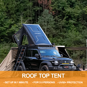 ADA OVERLAND Tente de toit de voiture pop-up imperméable en ABS rigide pour l'extérieur, équipement de <span class=keywords><strong>camping</strong></span>, universelle quatre saisons, maison mobile - Product Image 1