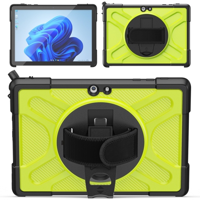 Hybrid Rugged Rotating Handstrap Fold Kickstand Tablet Protective TPU Case for Microsoft Surface Go 1 2 3 4