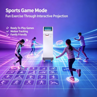 Machine de projection interactive tout-en-un mobile pour sols, système de jeu sportif AR pour aires de jeux intérieures et gymnases
