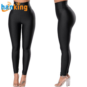 Ehanking <strong>Women</strong> Casual <strong>Wet</strong> <strong>Look</strong> <strong>Leggings</strong> Black High Waist Fitness Ankle-Length <strong>Leggings</strong> Running Gym Stretch Slim Shiny Trousers - Product Image 6