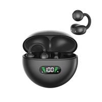 Nouveaux écouteurs sans fil à affichage numérique, à clip d'oreille, Bluetooth 5.4, ajustement confortable, étanches, avec réduction du bruit