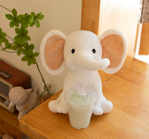 Voi sang trọng búp bê bé ngủ tùy chỉnh mềm Đồ chơi thú nhồi bông phổ biến màu xám trắng mắt voi sang trọng gối - Product Image 6