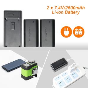 <span class=keywords><strong>Huepar</strong></span>-línea cruzada 3D 503CG, autonivelante, <span class=keywords><strong>3x360</strong></span>, haz verde, nivelado y alineación de tres planos, nivel láser con batería de iones de litio - Product Image 6