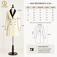 Robe Blazer Élégante pour Femme avec Revers en Satin pour Tenue de Bureau, Soirée ou Affaires – Fabrication Sur Mesure, Vente en Gros, Vêtements OEM ODM