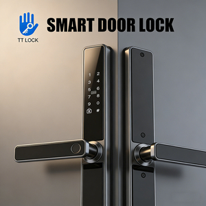 Waterproof Outdoor Aluminum Wood <strong>Door</strong> Smart Lock Fingerprint Tuya for TT Lock Gate Security <strong>Door</strong> <strong>Knob</strong> Multiple Cloud - Product Image 2