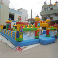Grand château gonflable en PVC avec toboggan gonflable pour enfants avec jouet de parc pour sauter et se divertir