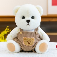 Ours en peluche personnalisé avec tenue amovible, jouet en peluche doux, vente en gros, fabricant OEM ODM, logo personnalisé, cadeau pour enfants