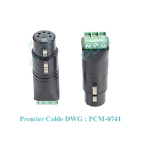 DMX512 XLR 5Pin femelle à vis bornier convertisseur adaptateur pour éclairage Signal contrôleur LED Par scène lumière projecteur