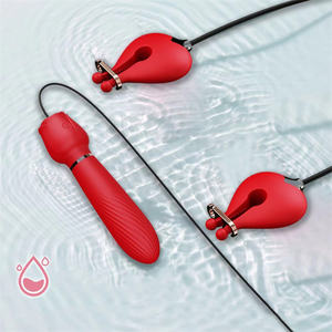 Vibrador <span class=keywords><strong>de</strong></span> pezón <span class=keywords><strong>2</strong></span> en 1 con abrazaderas para pezones, pinzas para senos, estimulación del clítoris, punto G, Varita, vibradores, artículos para adultos para parejas mayores <span class=keywords><strong>de</strong></span> 18 años - Product Image 3