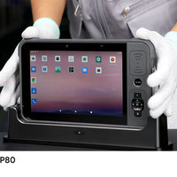 Chainway P80 Android 13 Tablet resistente con CPU Octa-Core, pantalla de 8 pulgadas, batería de 8000mAh UHF RFID, escáner de código de barras, huella dactilar