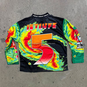 T-shirt a Stampa Personalizzata in Cotone a Rete a Maniche Lunghe <span class=keywords><strong>Maglia</strong></span> <span class=keywords><strong>da</strong></span> Motocross Streetwear Biker Motorsport Racing Ciclismo <span class=keywords><strong>da</strong></span> Uomo - Product Image 3