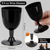 Flûtes à champagne en vrac, gobelets en acrylique de 6 oz, verres à vin, toast, boisson, plastique incassable, tige haute, gobelets à vin jetables