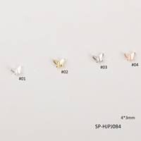Alliage de métal papillon Nail Art décoration 3D métallique or argent flocons manucure bricolage Nail Charms bijoux Gem Nail Parts
