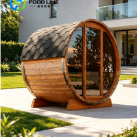 Grande maison modulaire avec sauna et espace de détente, sauna extérieur, maison capsule avec sauna