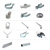 Precio de fábrica, accesorios de valla de eslabones de cadena galvanizados por inmersión en caliente, Hardware de valla deportiva y de granja, puertas de entrada, piezas de montaje