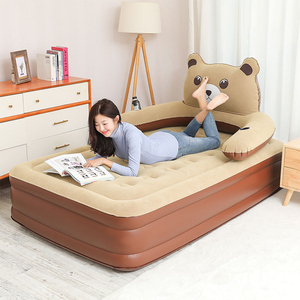 E-RIKE Matelas gonflable floqué de haute qualité en PVC personnalisé pour le camping en plein air et en intérieur pour 1 personne - Product Image 1